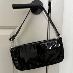 By Far Black Patent Leather Shoulder Bag
